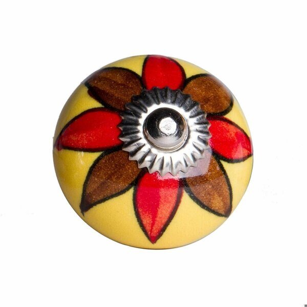 Multi Color Ceramic & Metal Knob; 1.5 x 1.5 x 1.5 in. - Pack of 8, Homeroots, Mfr#: 358117